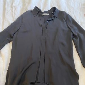 Vince 100% silk button down top